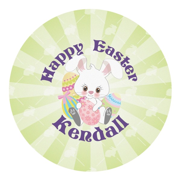 Custom Easter Bunny Round Decal - Small (Personalized)