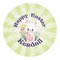 Easter Bunny Round Decal