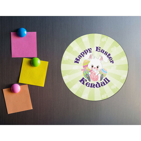 Easter Bunny Round Fridge Magnet - LIFESTYLE