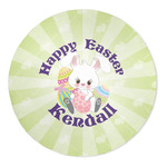 Easter Bunny 5' Round Indoor Area Rug (Personalized)
