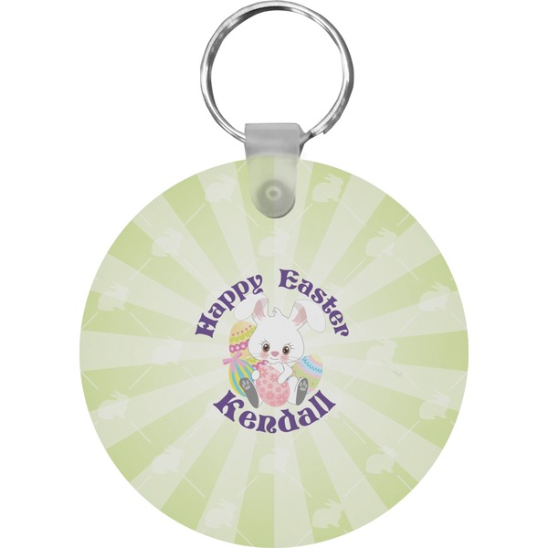 Easter Bunny Round Keychain (Personalized)