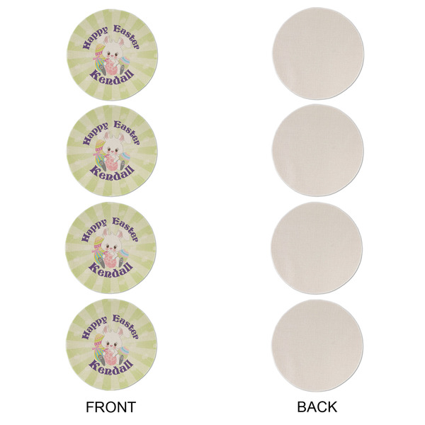 Easter Bunny Round Linen Placemats - APPROVAL Set of 4 (single sided)