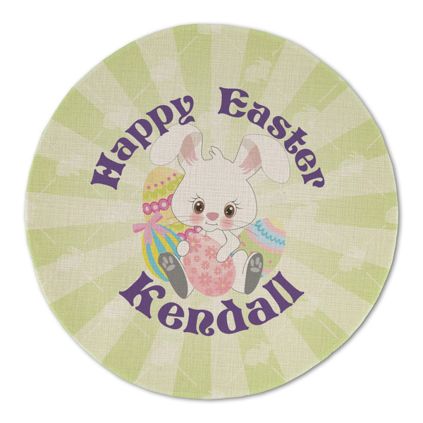 Easter Bunny Round Linen Placemats - FRONT (Double Sided)
