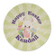 Easter Bunny Round Linen Placemats - FRONT (Double Sided)