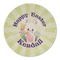 Easter Bunny Round Linen Placemats - FRONT (Single Sided)