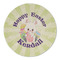 Easter Bunny Round Linen Placemat (Personalized)