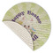 Easter Bunny Round Linen Placemats - Front (folded corner single sided)