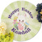 Easter Bunny Round Linen Placemats - Front (w flowers)