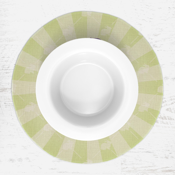 Easter Bunny Round Linen Placemats - LIFESTYLE (single)