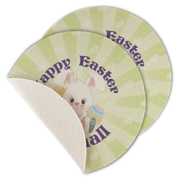 Easter Bunny Round Linen Placemats - MAIN (Single Sided)