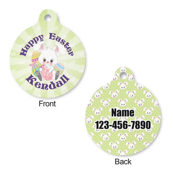 Easter Bunny Round Pet ID Tag - Large - Approval