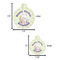 Easter Bunny Round Pet ID Tag - Large - Comparison Scale