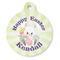 Easter Bunny Round Pet ID Tag - Large - Front