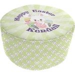 Easter Bunny Round Pouf Ottoman (Personalized)