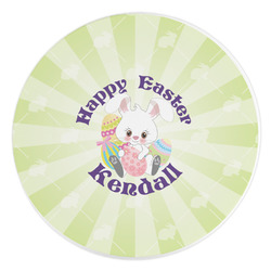 Easter Bunny Round Stone Trivet (Personalized)