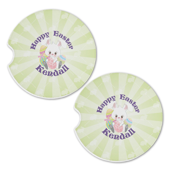Easter Bunny Sandstone Car Coasters - Set of 2