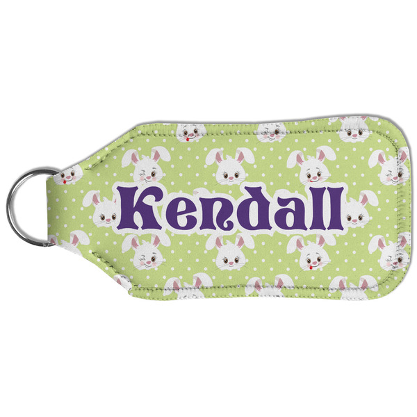 Easter Bunny Sanitizer Holder Keychain - Large (Back)