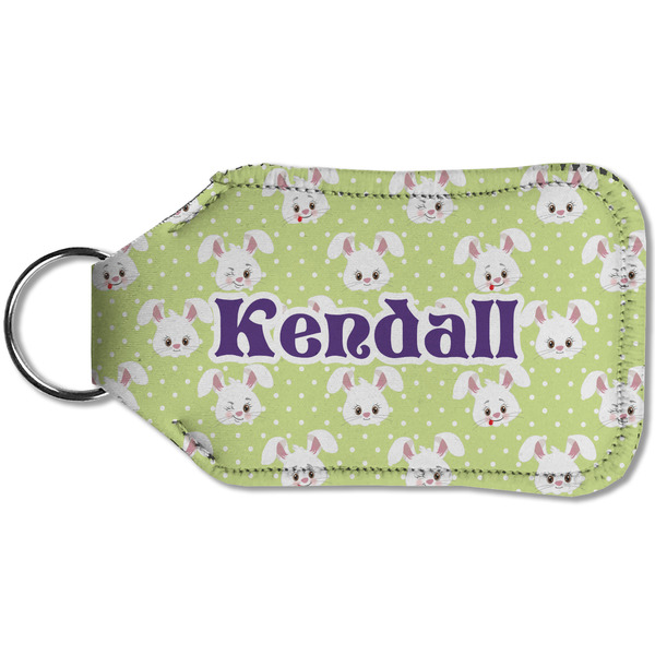 Easter Bunny Sanitizer Holder Keychain - Small (Back)