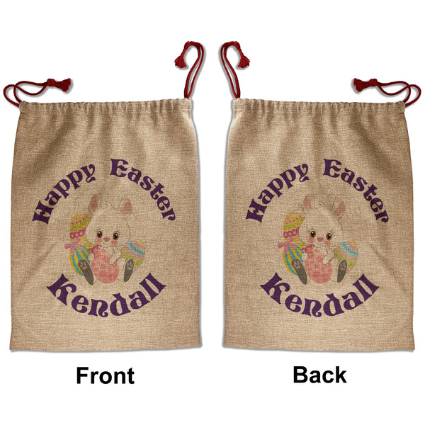 Easter Bunny Santa Bag - Front and Back