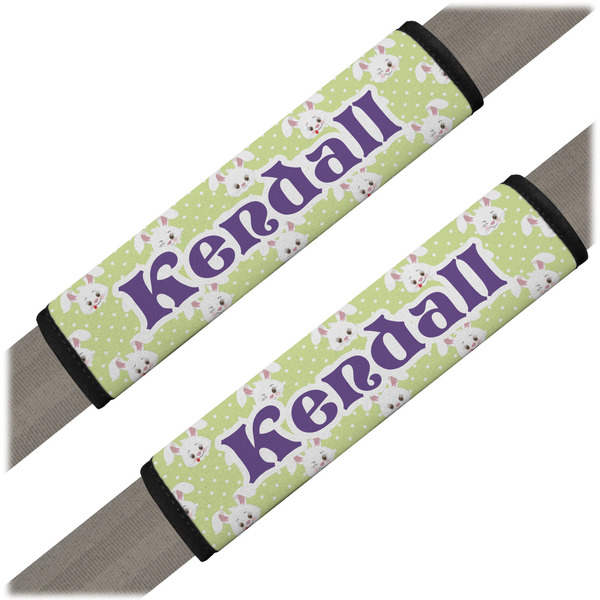 Custom Easter Bunny Seat Belt Covers (Set of 2) (Personalized)