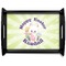 Easter Bunny Black Wooden Tray - Large (Personalized)