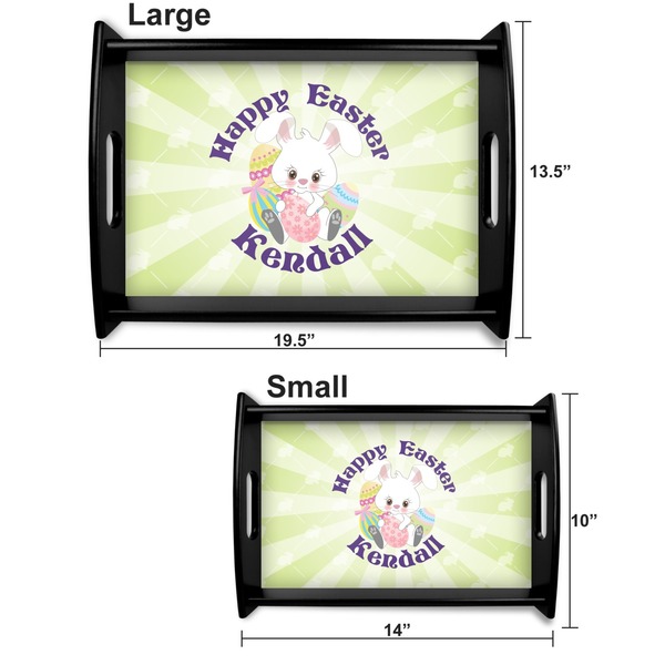 Easter Bunny Serving Tray Black Sizes