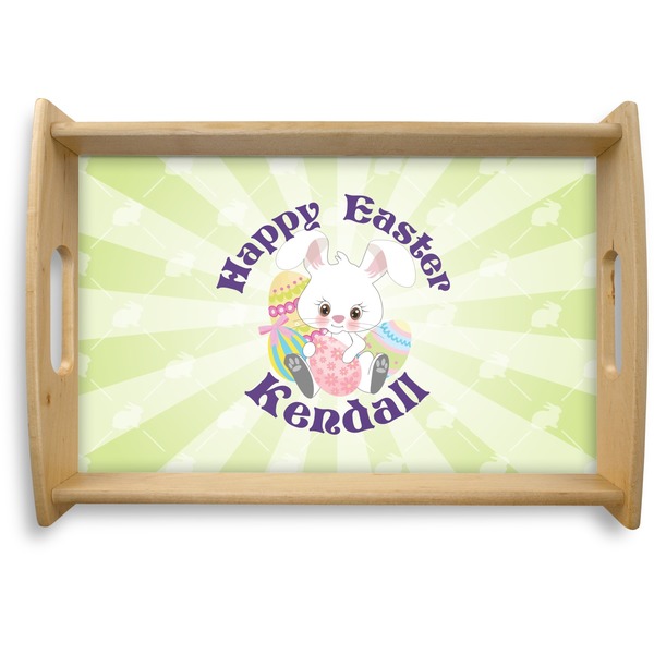 Custom Easter Bunny Natural Wooden Tray - Small (Personalized)