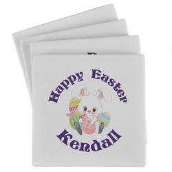 Easter Bunny Absorbent Stone Coasters - Set of 4 (Personalized)