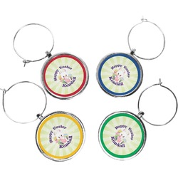 Easter Bunny Wine Charms (Set of 4) (Personalized)