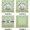 Easter Bunny Set of Square Dinner Plates (Approval)
