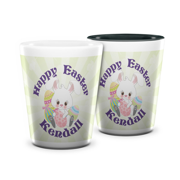 Custom Easter Bunny Ceramic Shot Glass - 1.5 oz (Personalized)