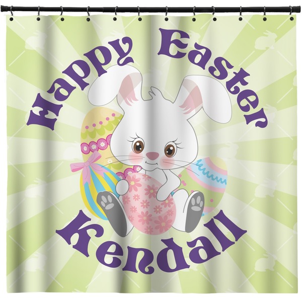Custom Easter Bunny Shower Curtain (Personalized)