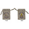 Easter Bunny Small Burlap Gift Bag - Front & Back (Personalized)