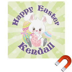 Easter Bunny Square Car Magnet - 6" (Personalized)