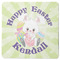 Easter Bunny Square Coaster Rubber Back - Single