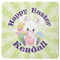 Easter Bunny Square Rubber Backed Coaster (Personalized)