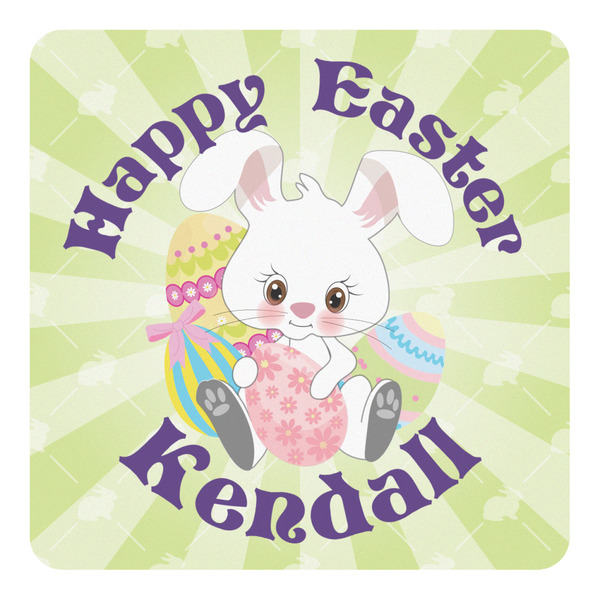 Custom Easter Bunny Square Decal (Personalized)