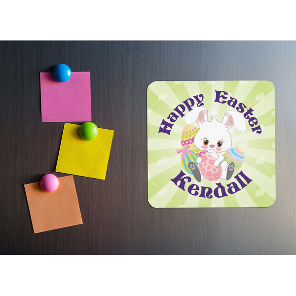 Easter Bunny Square Fridge Magnet - LIFESTYLE