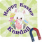 Easter Bunny Square Fridge Magnet (Personalized)