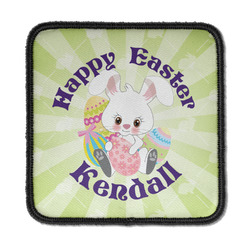 Easter Bunny Iron On Square Patch w/ Name or Text