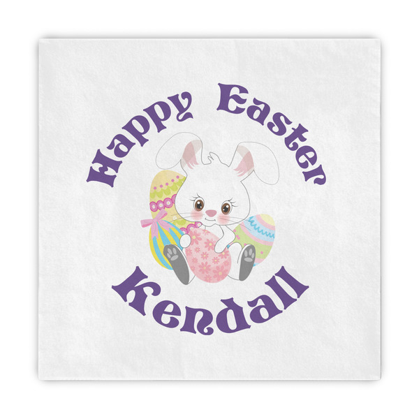 Custom Easter Bunny Decorative Paper Napkins (Personalized)