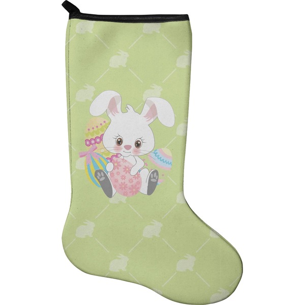 Custom Easter Bunny Holiday Stocking - Single-Sided - Neoprene