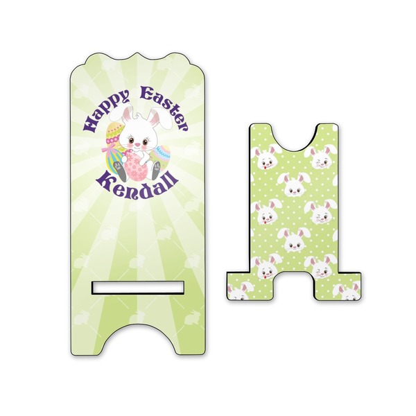 Easter Bunny Stylized Phone Stand - Front & Back - Small