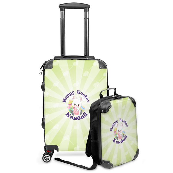 Custom Easter Bunny Kids 2-Piece Luggage Set - Suitcase & Backpack (Personalized)