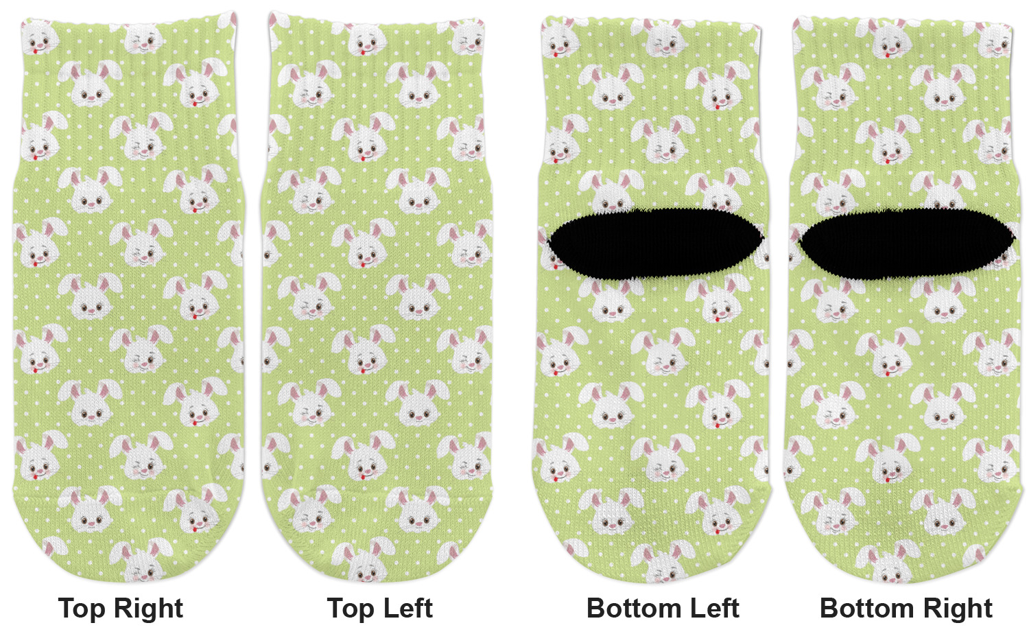 Easter Bunny Toddler Ankle Socks (Personalized) YouCustomizeIt