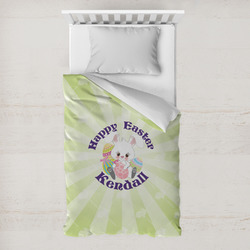 Easter Bunny Toddler Duvet Cover w/ Name or Text
