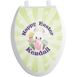 Easter Bunny Toilet Seat Decal - Elongated (Personalized)