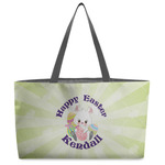 Easter Bunny Beach Totes Bag - w/ Black Handles (Personalized)