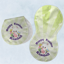 Easter Bunny Burp Pads - Velour - Set of 2 w/ Name or Text