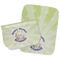 Easter Bunny Two Rectangle Burp Cloths - Open & Folded